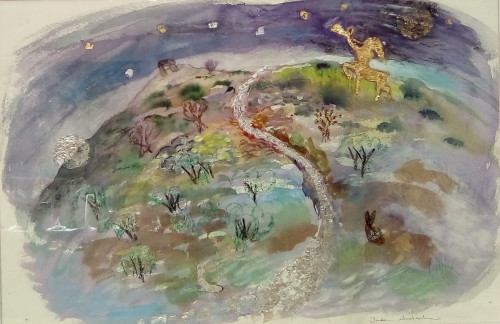 Painting titled Into the Twilight (Yeats poem illustration)