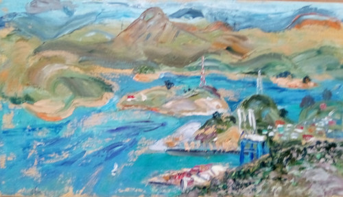 Landscapes painting titled Lofty Harbour