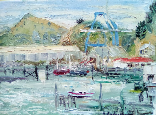 Landscapes painting titled Port from Carey‘s Bay