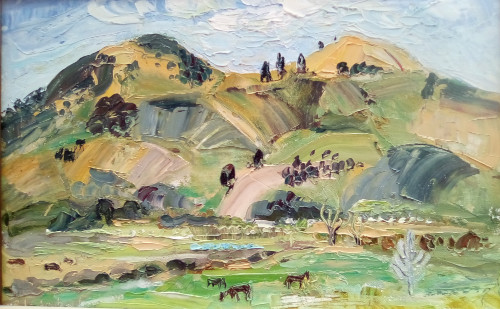 Landscapes painting titled Saddle Hill