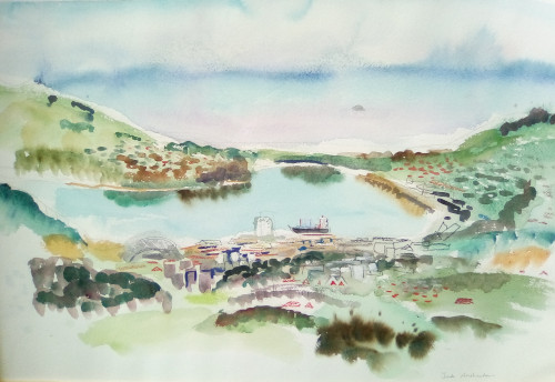 Landscapes painting titled Still Morning Harbour