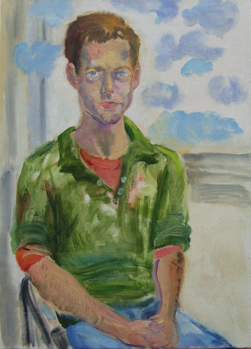 Portrait painting titled Tim